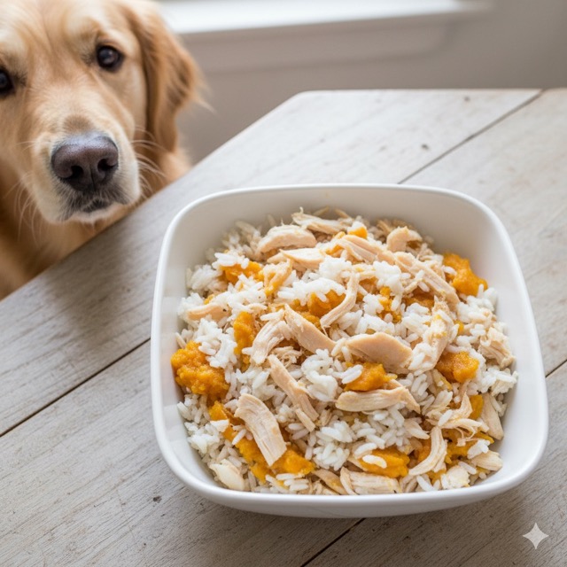 Chicken, Rice and Pumpkin for Dogs