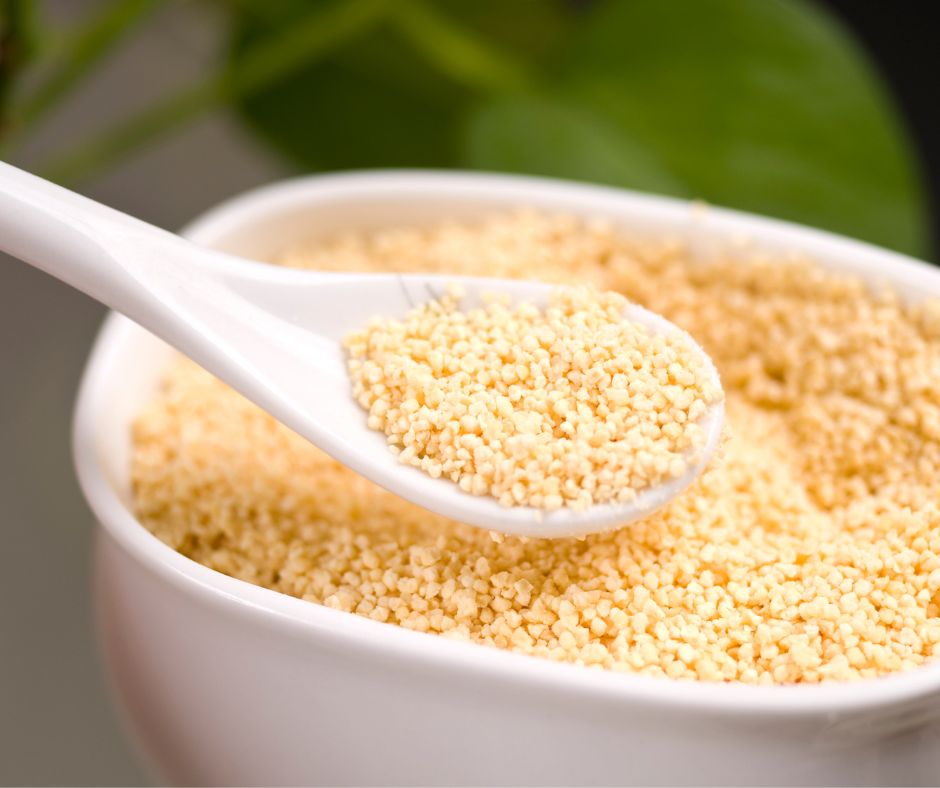 Lecithin granules.