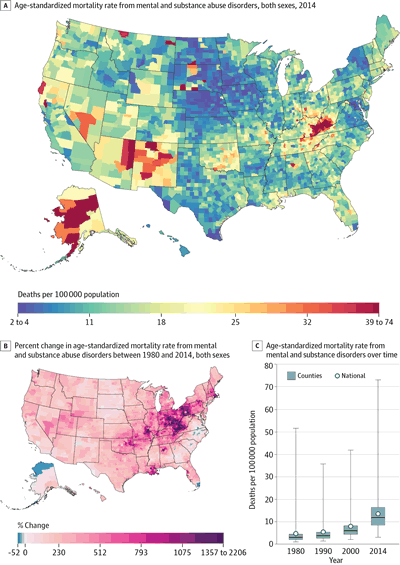 substance abuse mortality rate usa